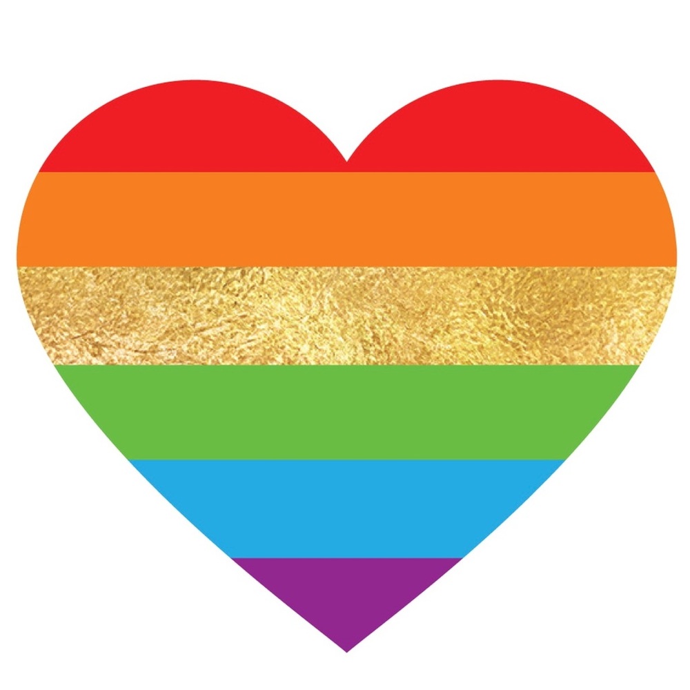 FLASH TATTOOS Pride Rainbow Heart Party Tats